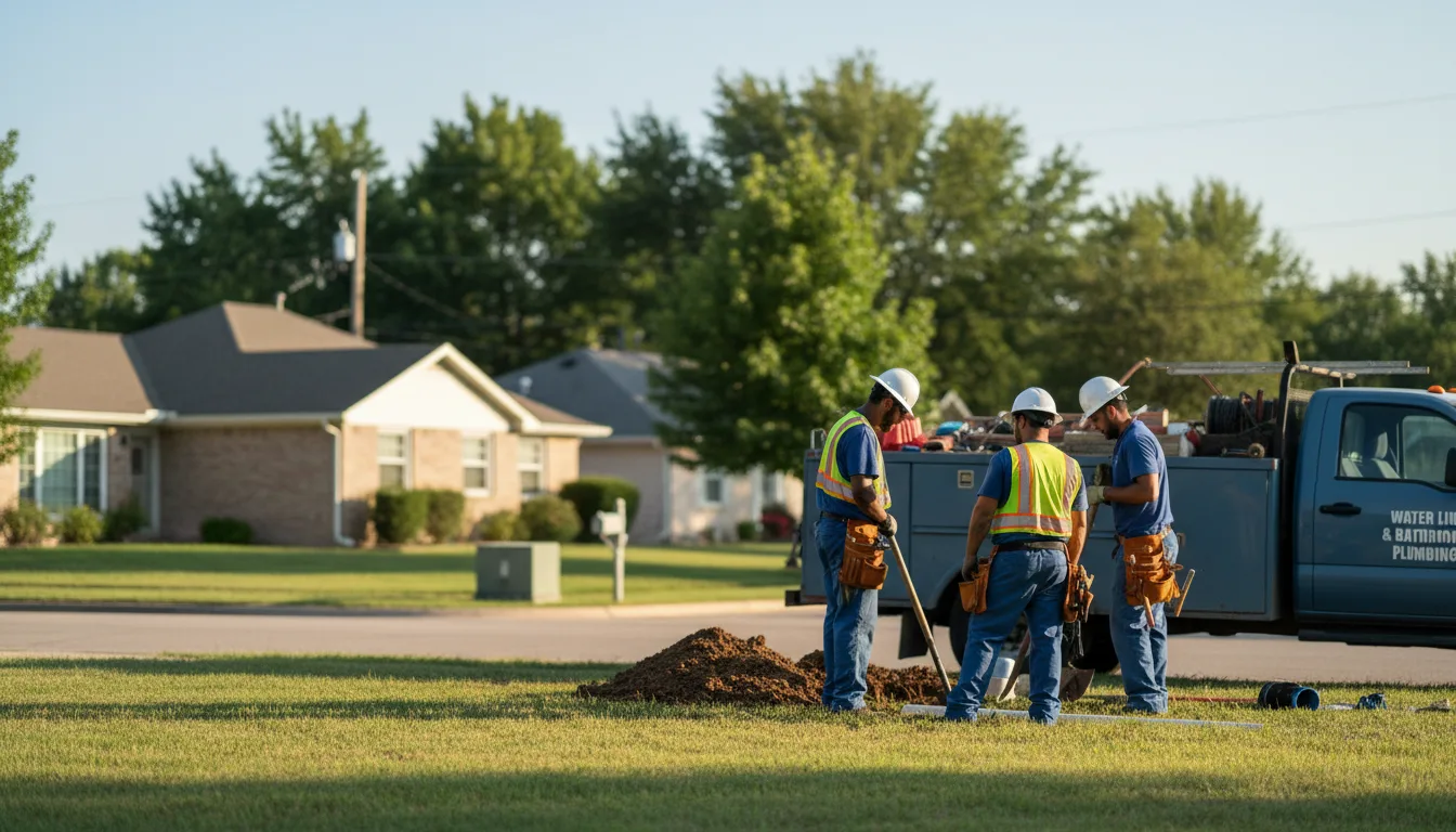 Residential water line and bathroom plumbing service in Sunset, LA